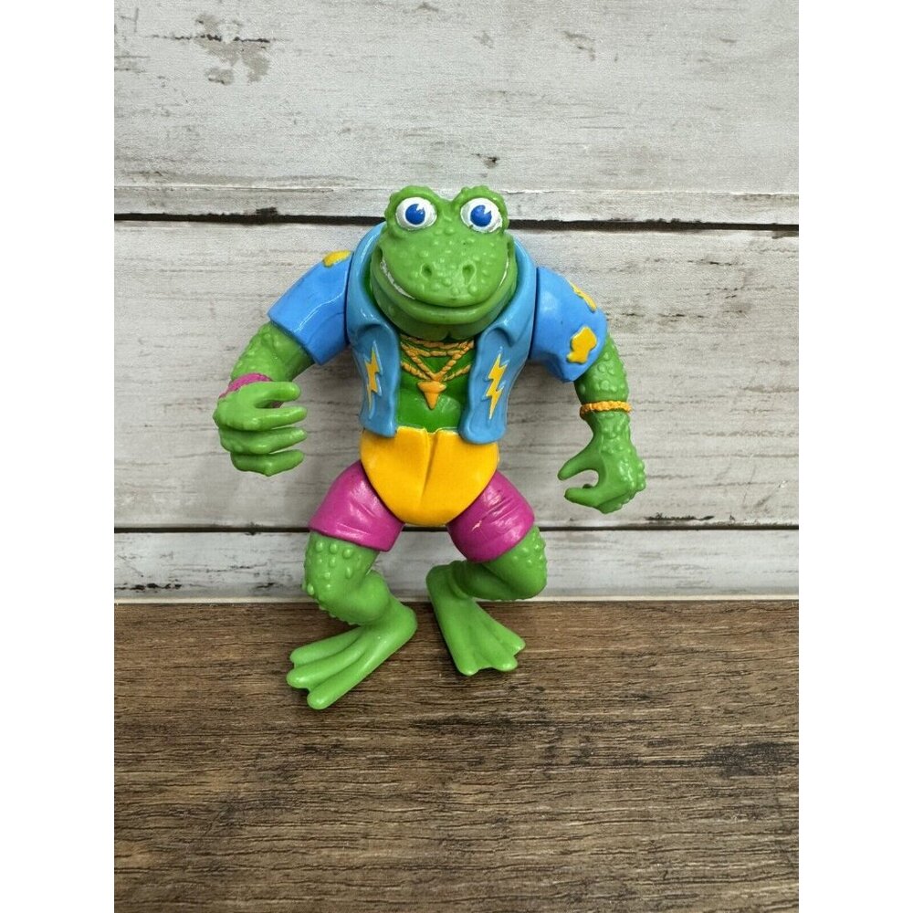 1989 Playmates Genghis Frog Teenage Mutant Ninja Turtles 4" Action Figure VTG